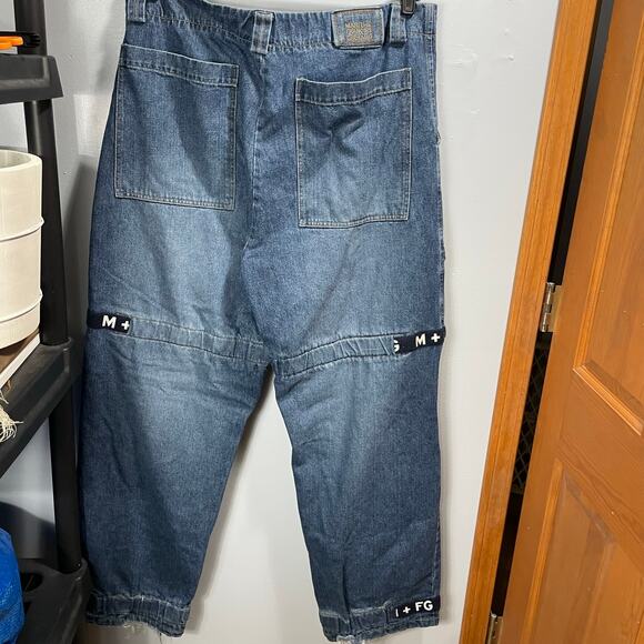 VTG 90s Marithe Francois Girbaud Blue Skater Wide Leg Jeans Mens 40 READ DESCRIP - Picture 2 of 9